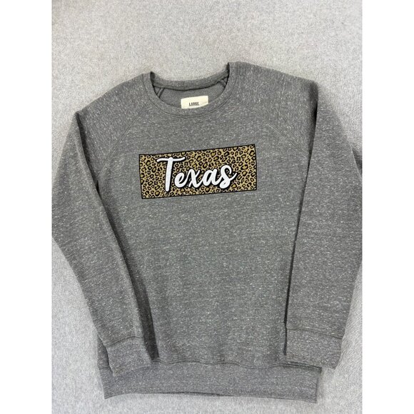 Texas Longhorns Pressbox Campus Crew Sweatshirt (Women's Large) Gray - Picture 1 of 12